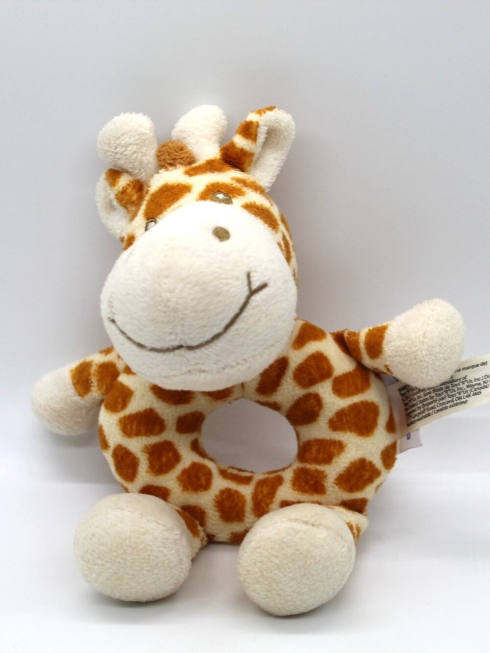 Babies R Us Giraffe Plush Stuffed Ring Rattle 7" Geoffrey Toy R Us Toy 2012
